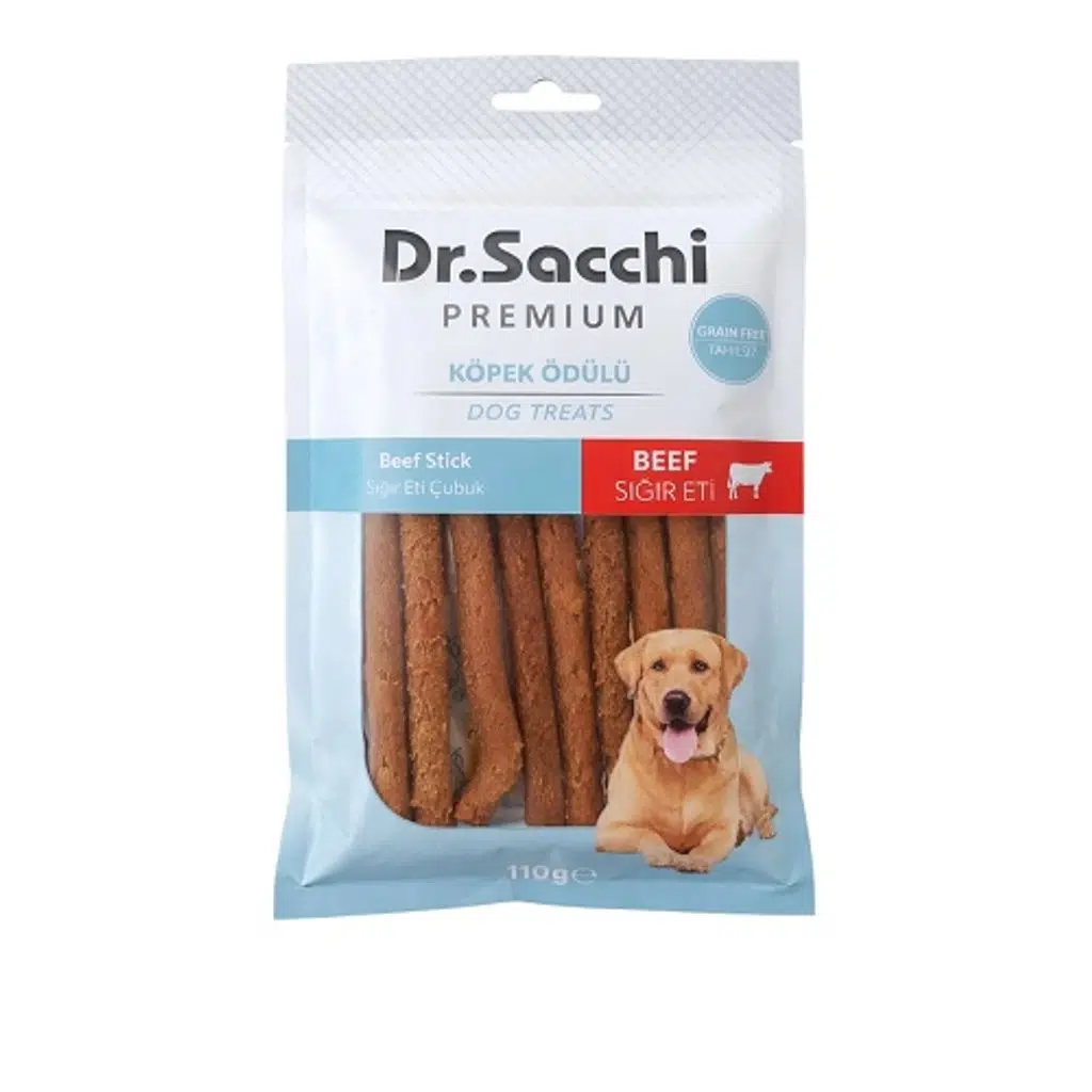 Dr.Sacchi Premium Sığır Etli Çubuk Tahılsız Köpek Ödülü 100 Gr