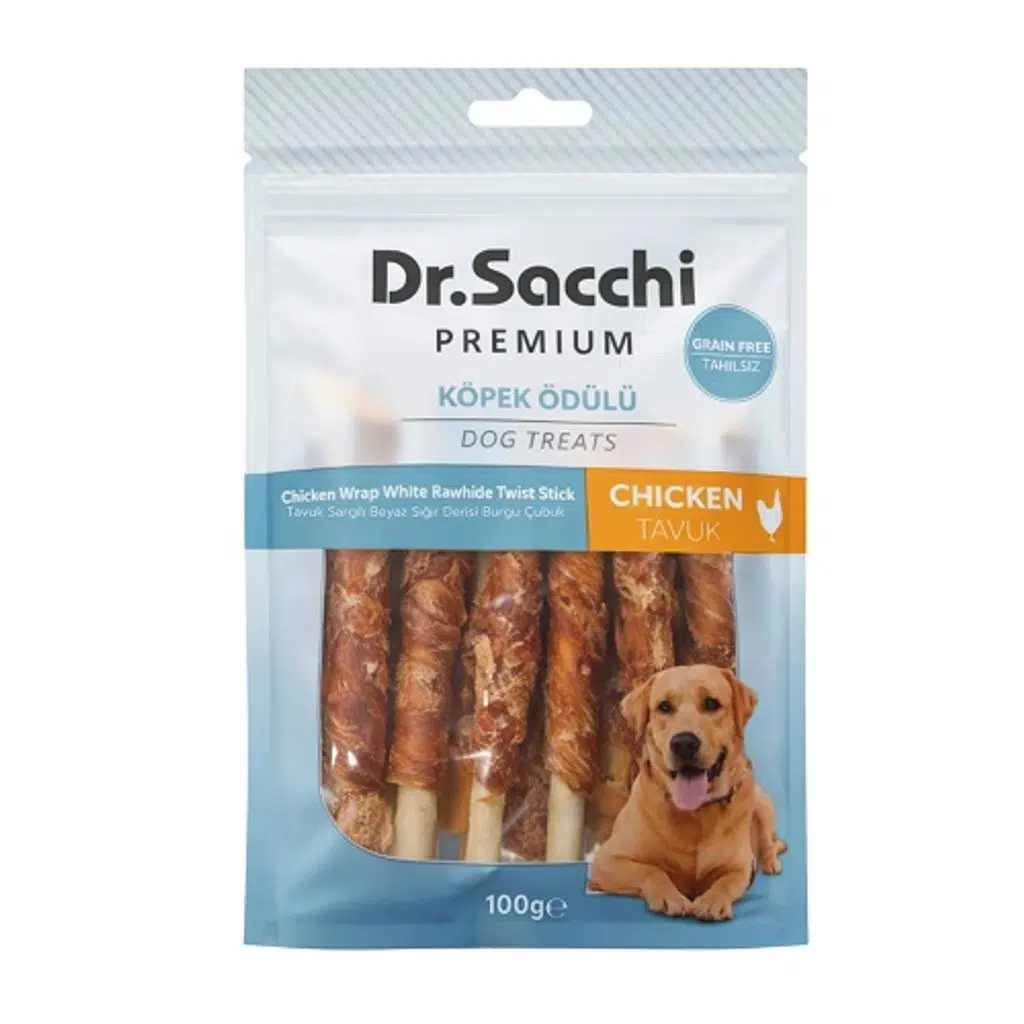 Dr.Sacchi Premium Tavuk Sargılı Kemik Köpek Ödülü 100 Gr