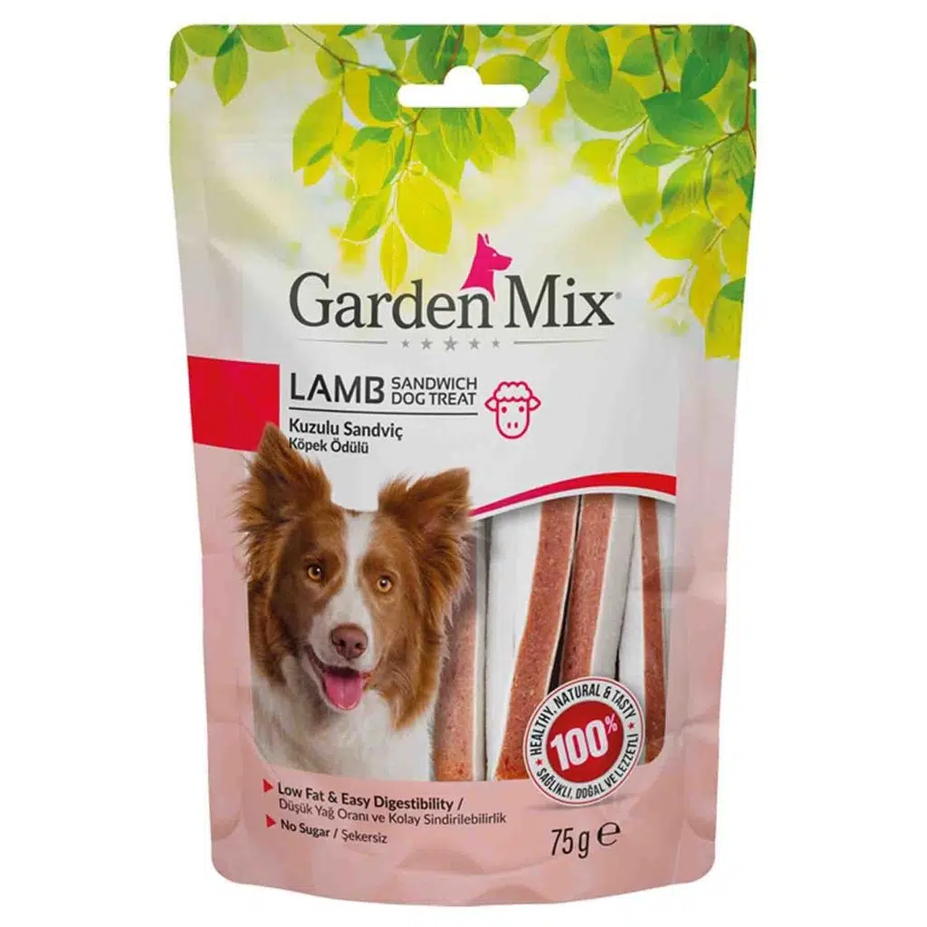 Garden mix köpek ödülü kuzulı sandviç 75gr