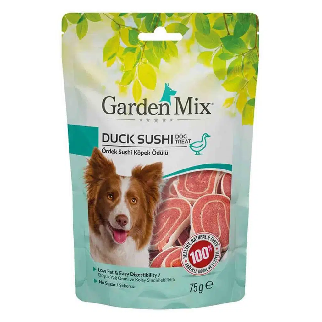 Garden mix köpek ödülü ördek sushi 75gr
