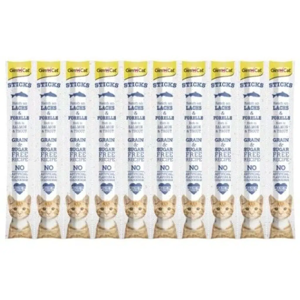 Gimcat Sticks Alabalık Somonlu Kedi Ödül Çubuğu 10 lu