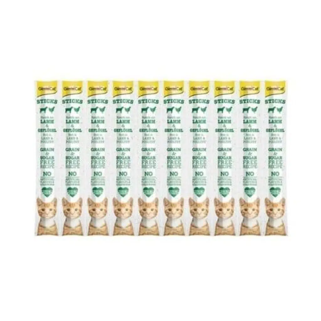 Gimcat Sticks Kuzulu Pirinçli Kedi Ödül Çubuğu 10Lu