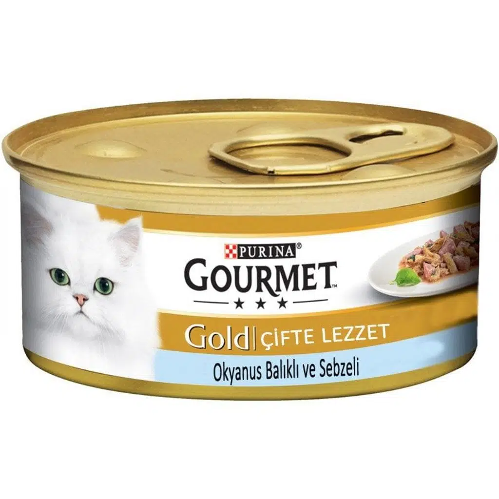 Gourmet Gold Okyanus Balığı ve Sebzeli Kedi Konservesi 85 Gr