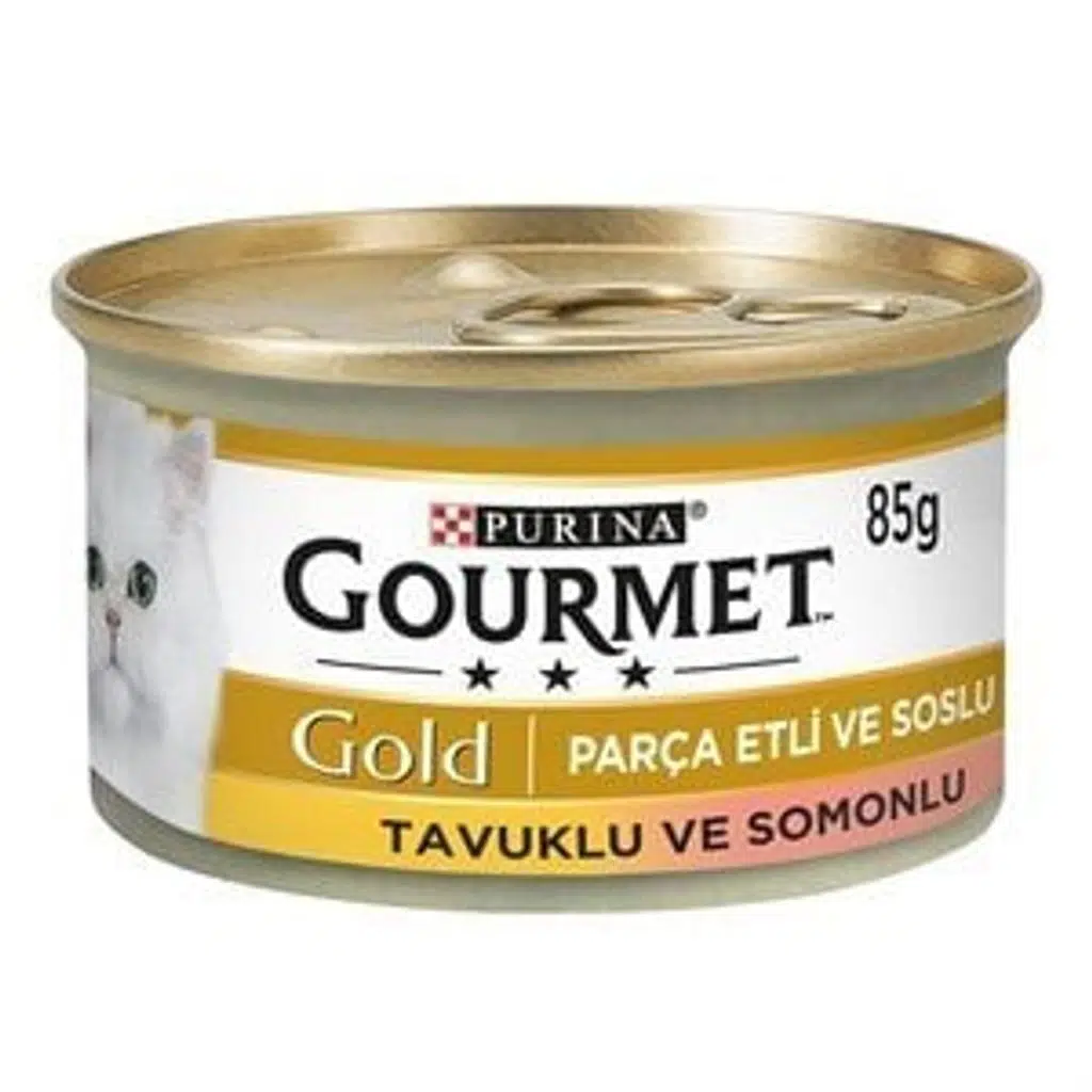 Gourmet Gold Parça Etli ve Soslu Somon Tavuk 85 Gr