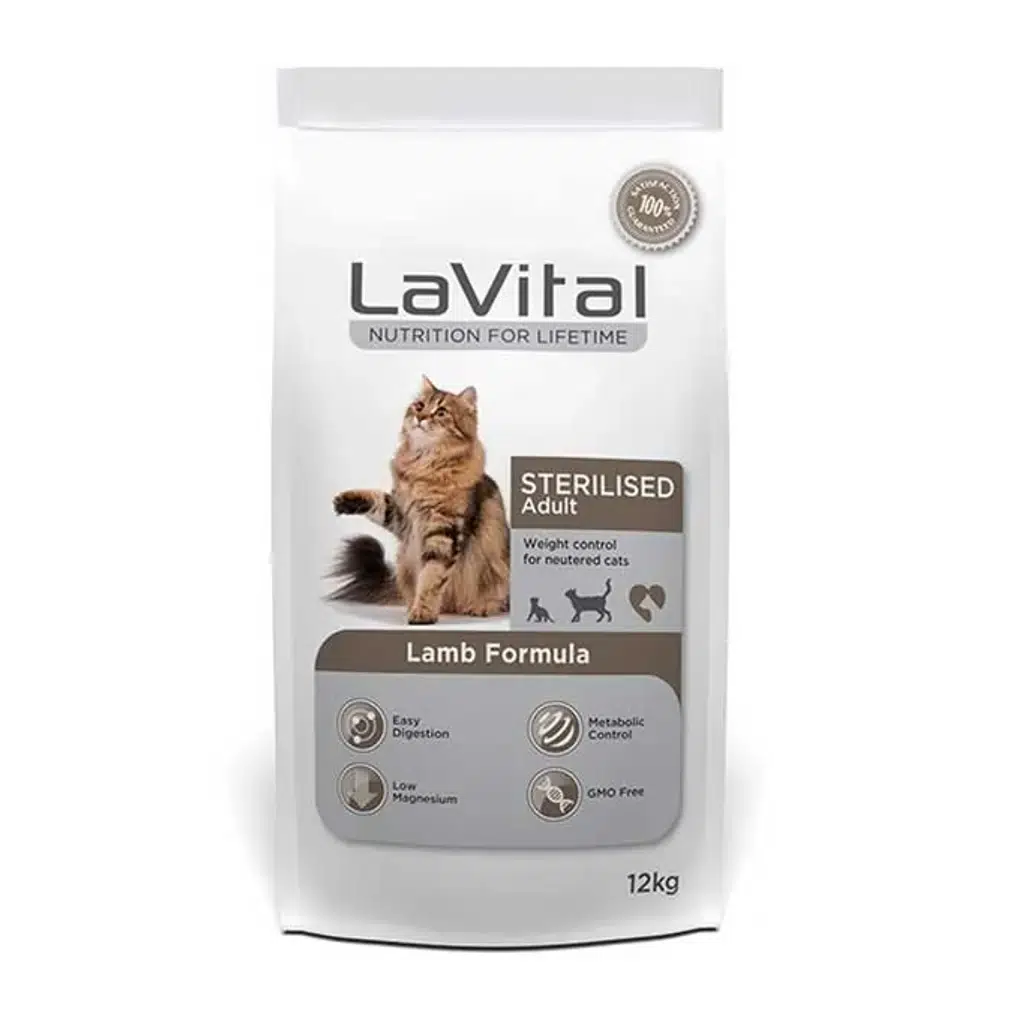 LaVital Kuzu Etli Kısırlaştırılmış Kedi Maması 12kg