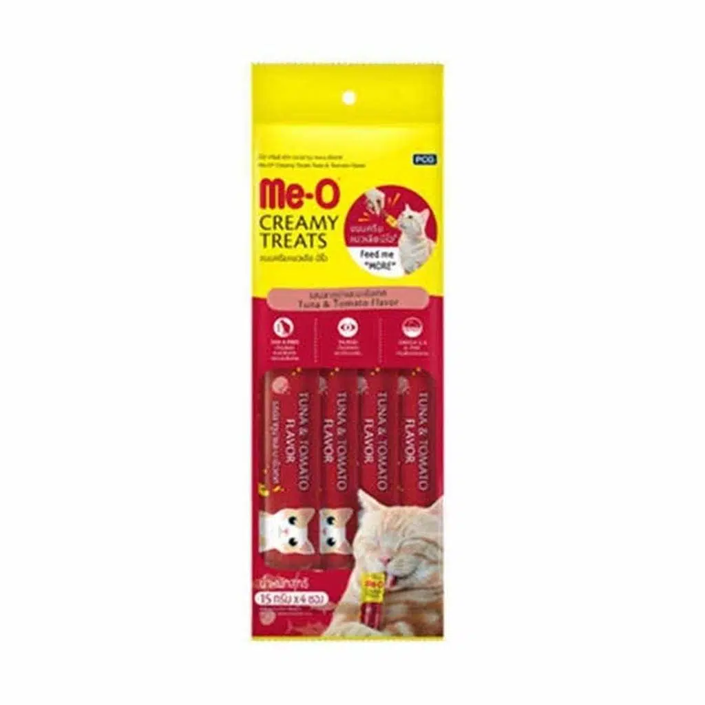 Meo Ton Balık Domatesli Sıvı Kedi Ödül Maması 4 x 15 Gr