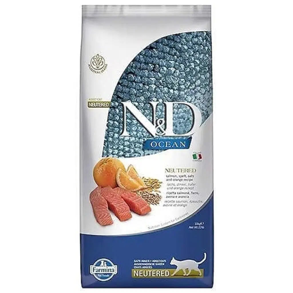 N&amp;D Düşük Tahıllı Somonlu Kısırlaştırılmış Kedi Maması 10 Kg