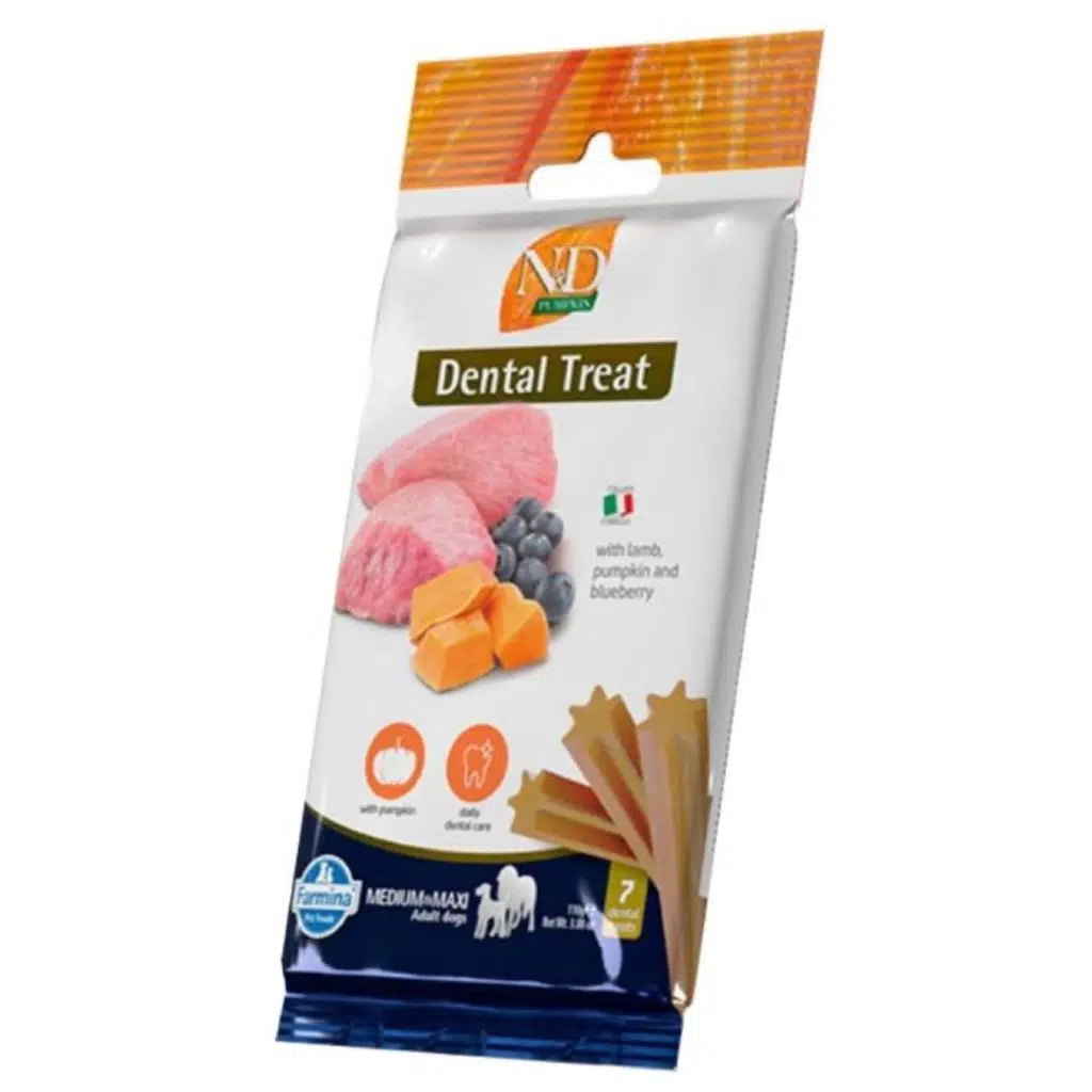 N&amp;D Kuzulu Bal Kabaklı ve Yaban Mersinli Orta ve Büyük Irk Yetişkin Köpek Ödül Maması 100gr