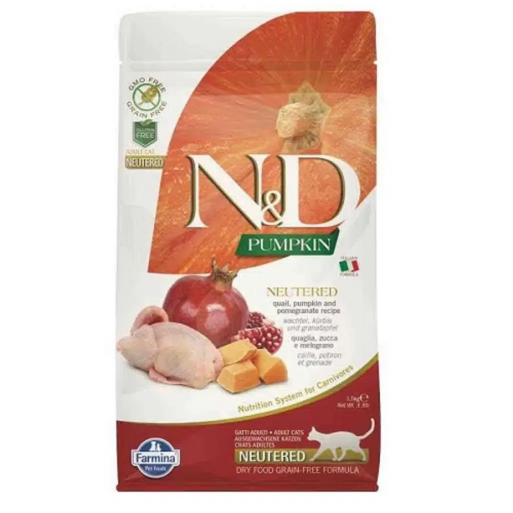 N&amp;D Pumpkin Tahılsız Bıldırcın&amp;Nar Kısır Kedi Maması 5 KG