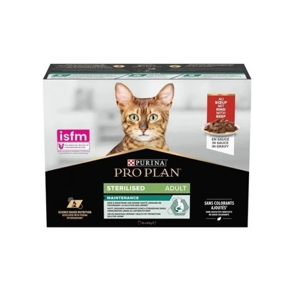 Pro Plan Sığır Etli Kısırlaştırılmış Kedi Yaş Maması 85gr 10 lu