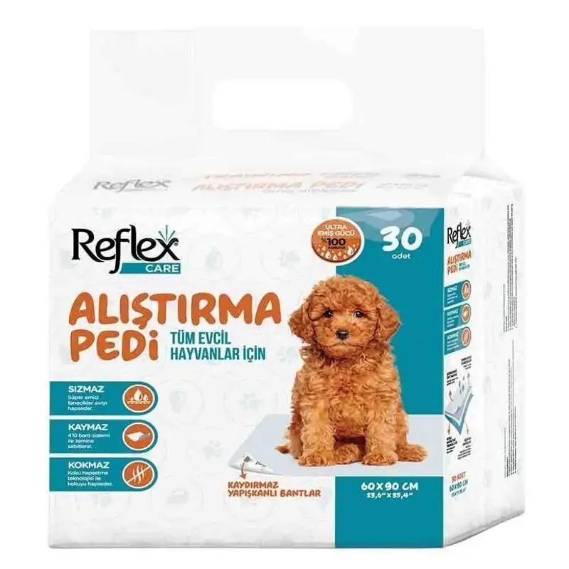 Reflex Kaydırmaz Bantlı Köpek Çiş Pedi 60x90cm 30lu