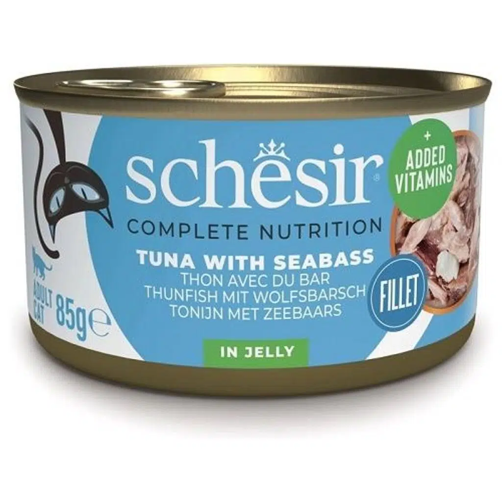 Schesir Ton Balığı ve Levrekli Jöleli Kedi Konservesi 85 Gr