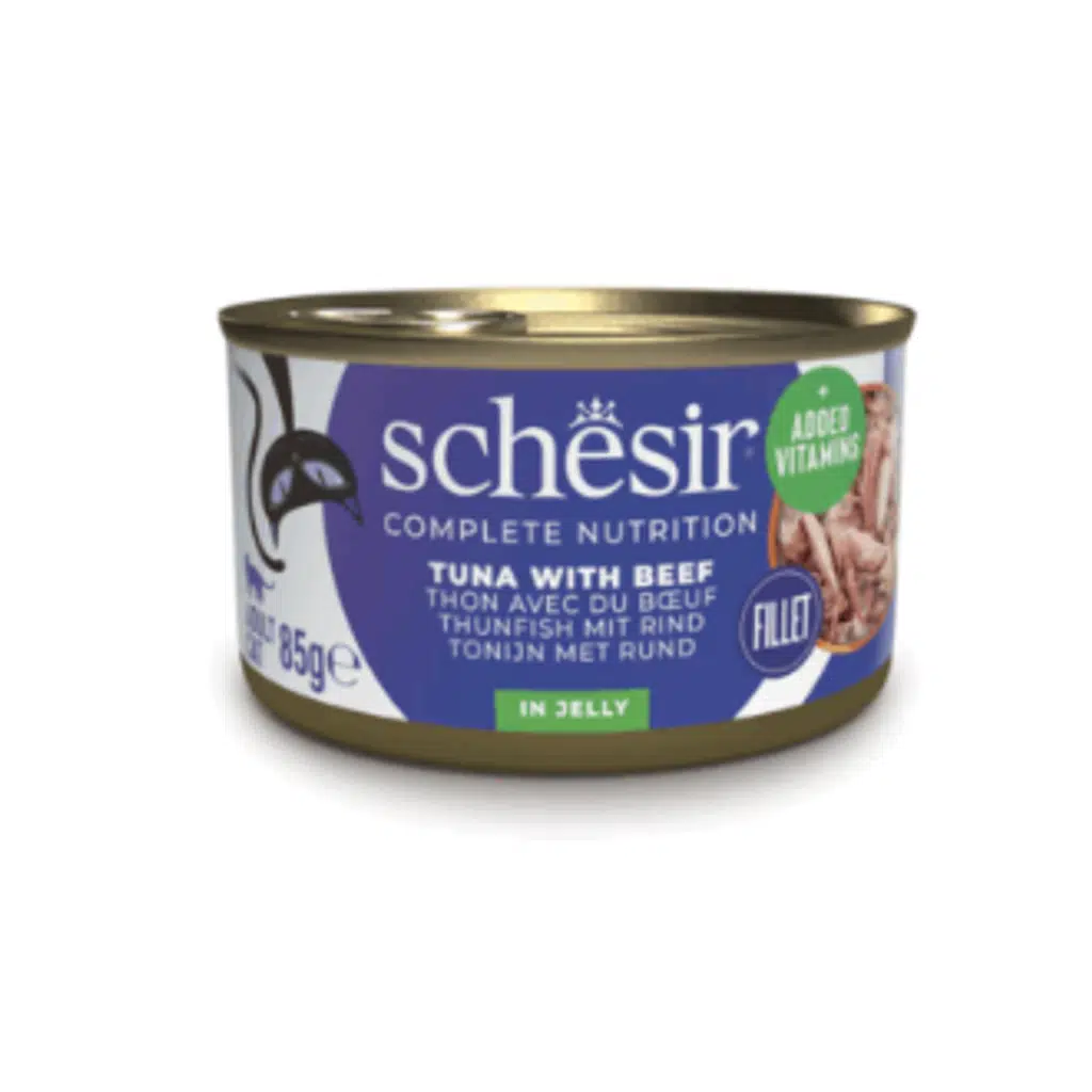 Schesir Ton Balıklı ve Kırmızı Etli Jöleli Kedi Konservesi 85 Gr