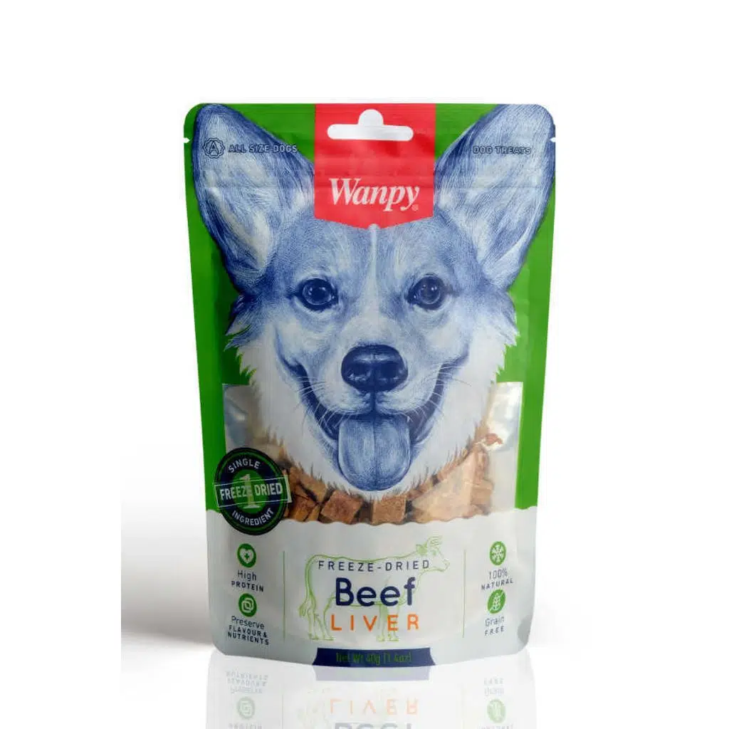Wanpy Kurutulmuş Dana Ciğeri Köpek Ödül Maması 40 gr