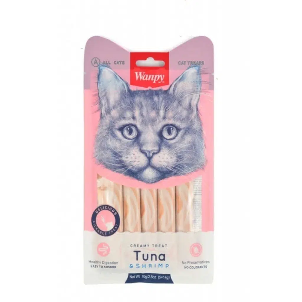 Wanpy Ton BalıKlı Karidesli Likit Kedi Ödülü 5x14 gr